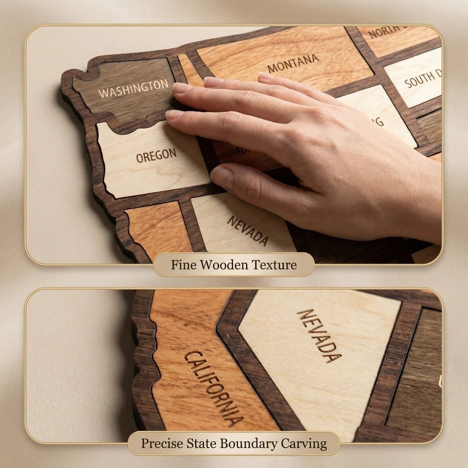 Wooden USA Travel Map Puzzle🧩A Stylish Way to Track Your Journey & Memories