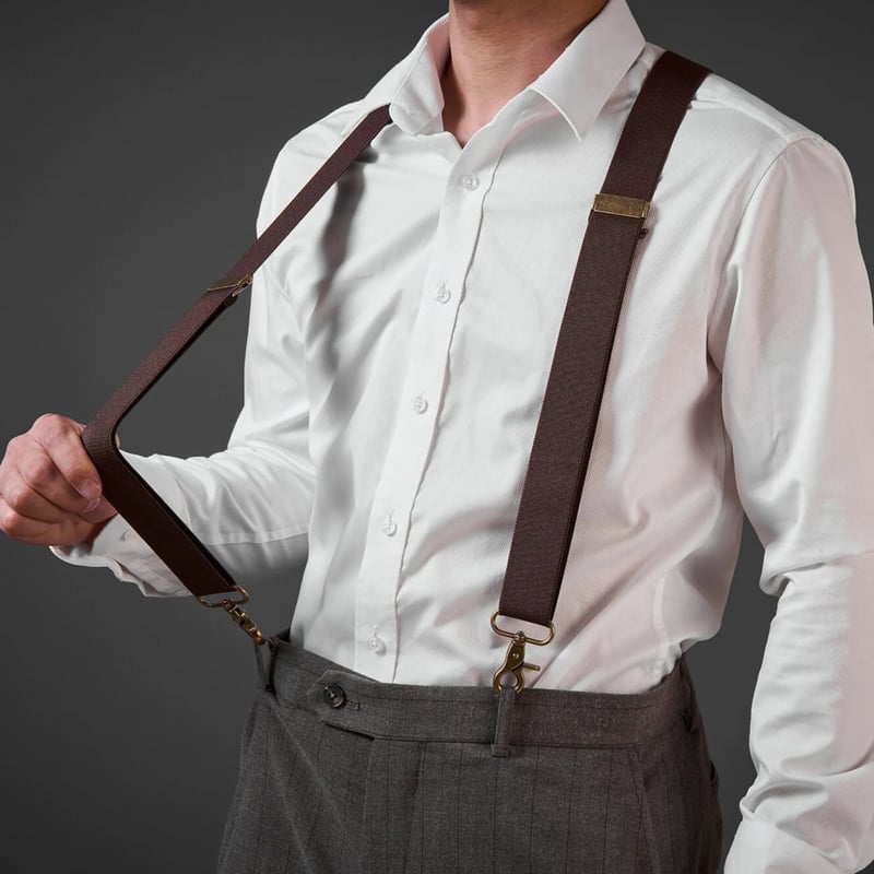 DapperBond – Timeless Leather Suspenders