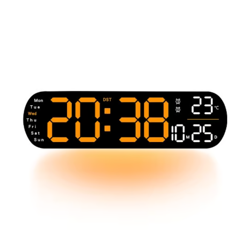 ChronoGlow – Modern LED Wall Clock with Extra Large Digits