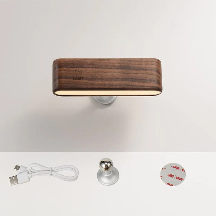 LumaWood – Solid Wood Desk Lamp with Magnetic Charging