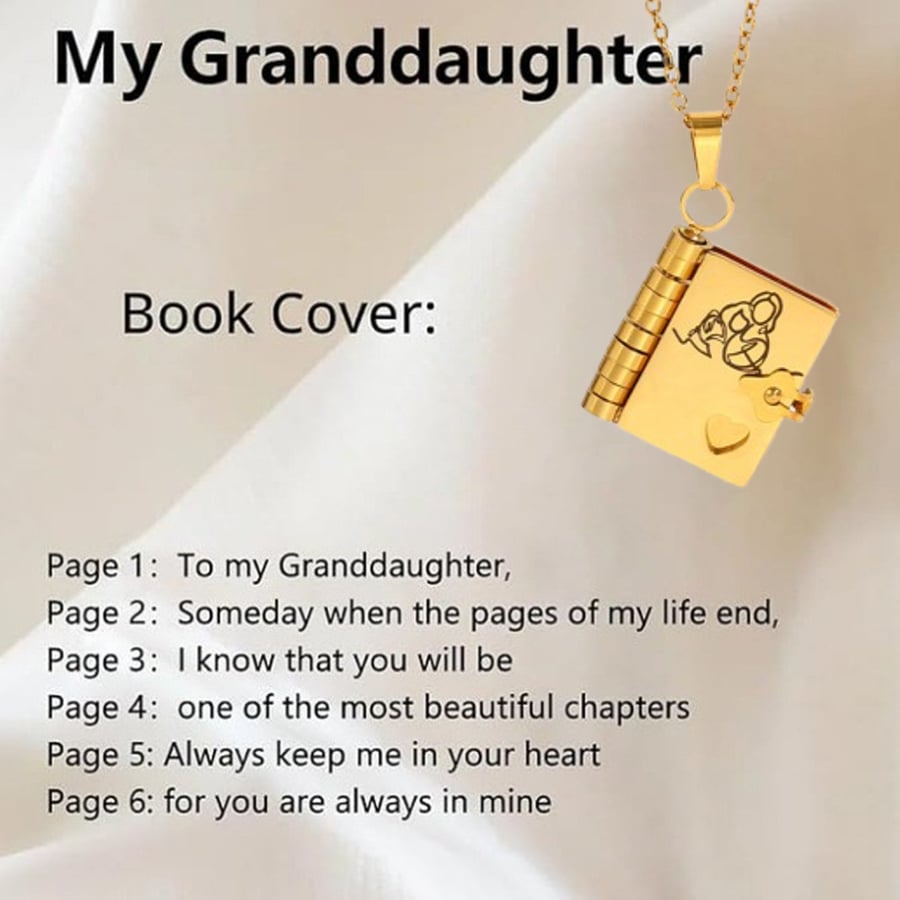 ChapterGlow – Elegant Book Pendant Necklace