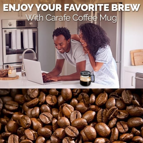 JavaPour – Coffee Pot Inspired 16oz Glass Mug