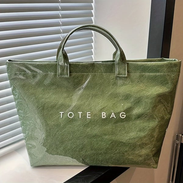 UrbanScript – Trendy Letter Print Tote Bag