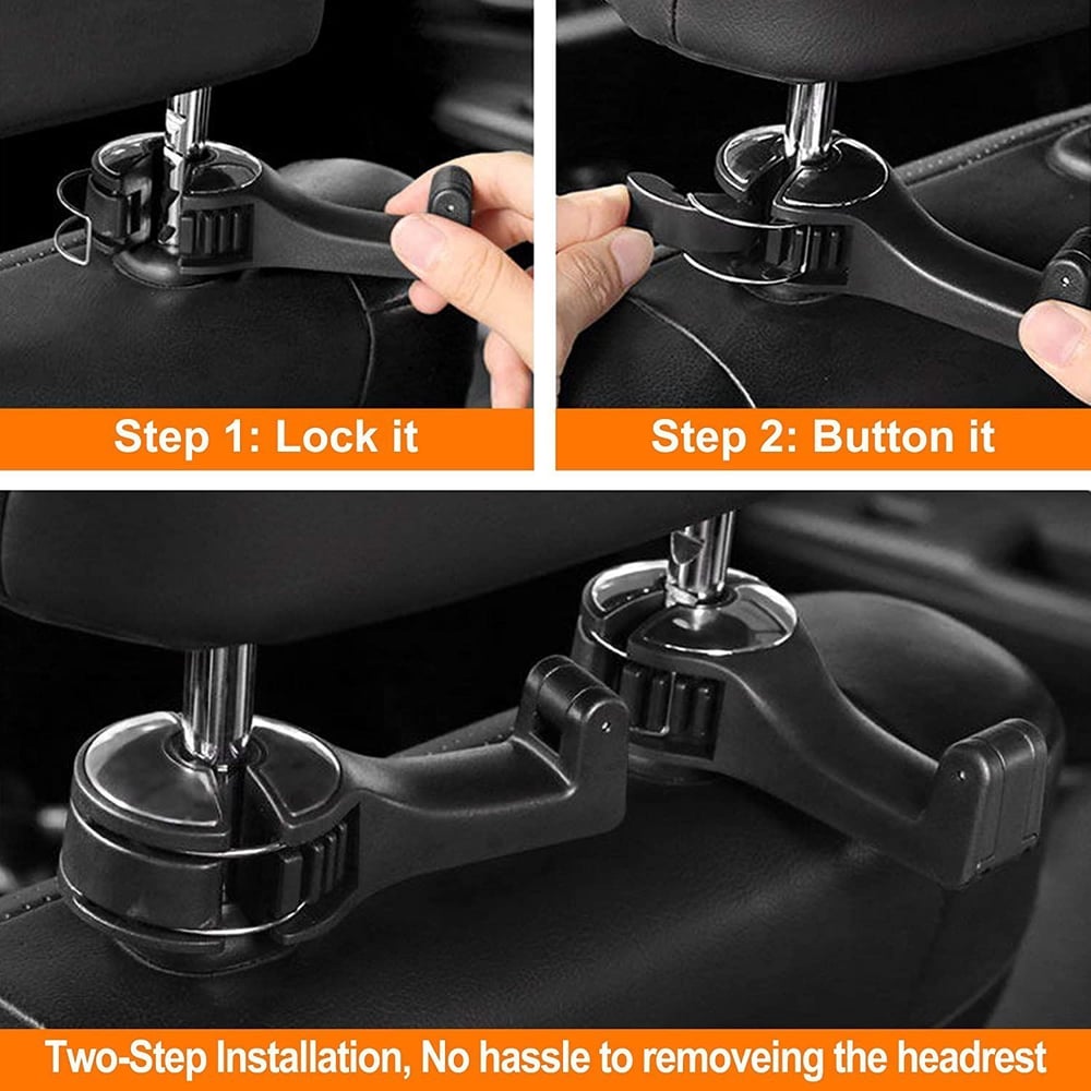TravelHook - Adjustable Car Headrest Hook for Bags & Accessories