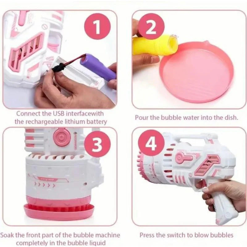 BubbleBlast – LED Rocket Bubble Machine