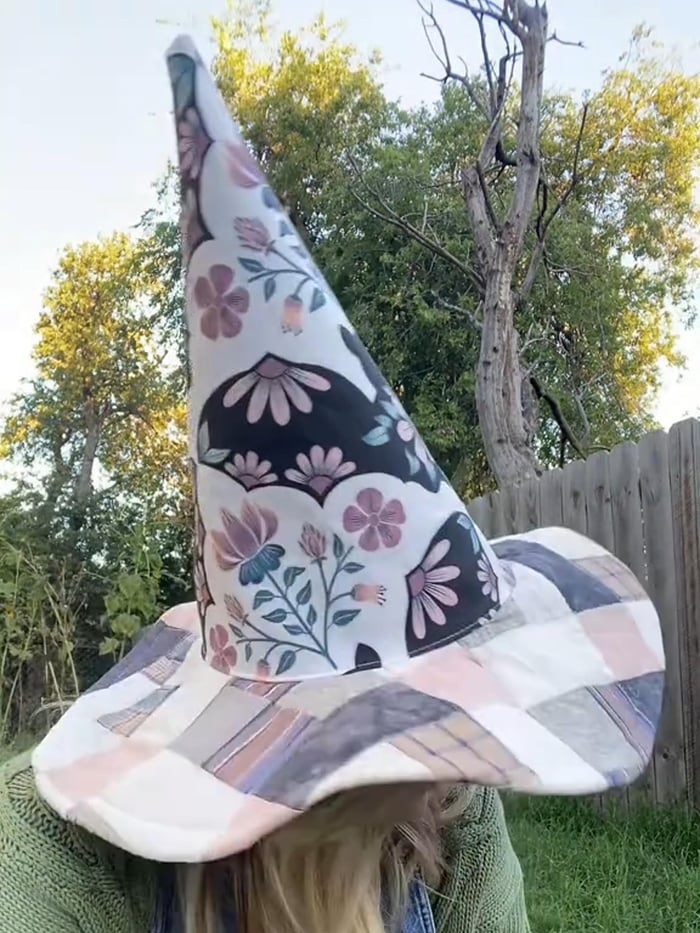 HexaStitch – Handcrafted Quilted Witch Hat
