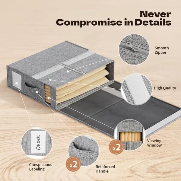 LinenLux - Durable Bed Sheet Storage Box
