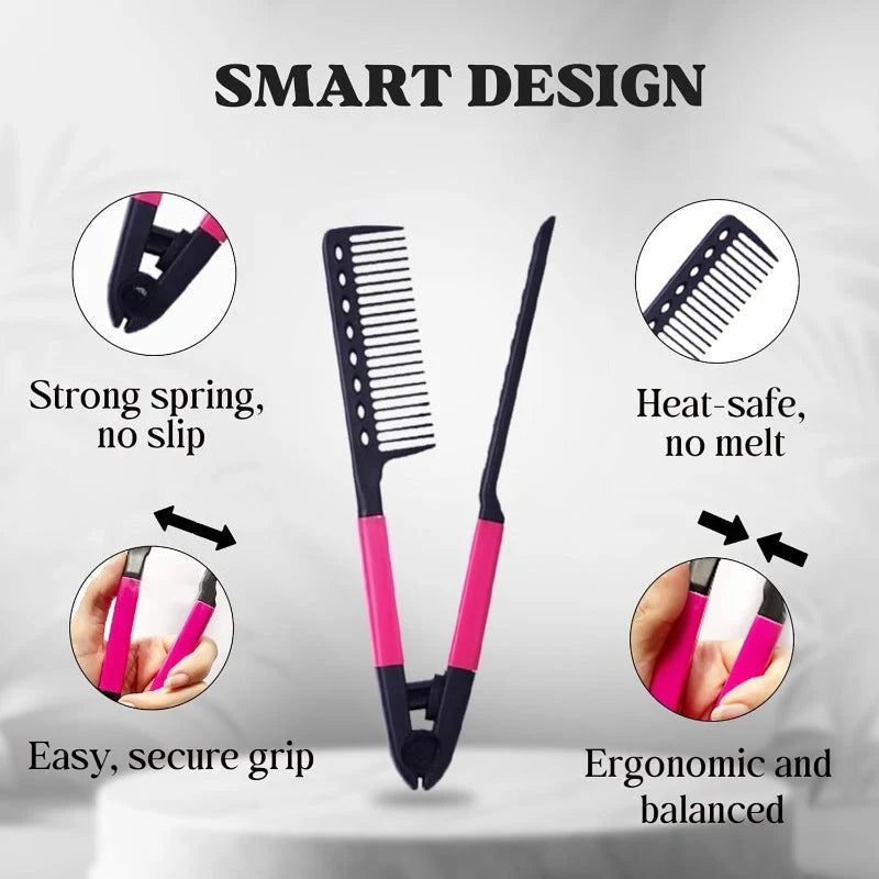 HeatLock – Professional V Hair Styling Comb