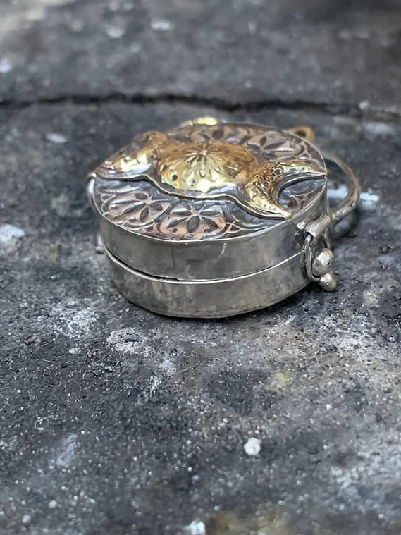 LunaRoots – Triple Moon Silver Locket with Tree of Life