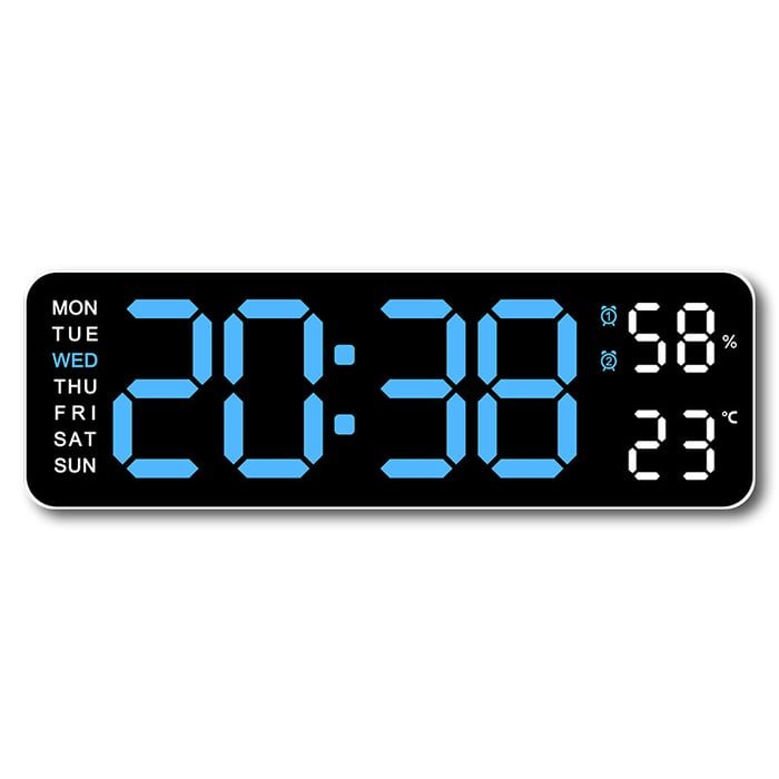 ChronoGlow – Modern LED Wall Clock with Extra Large Digits