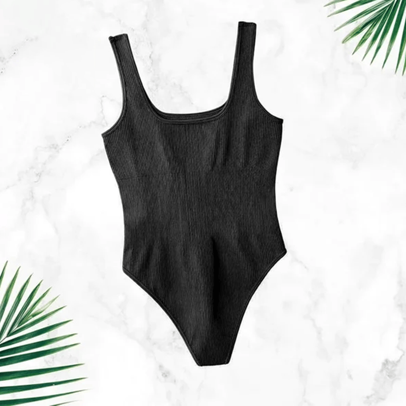 LuxeFemme – Sculpted Ribbed Bodysuit