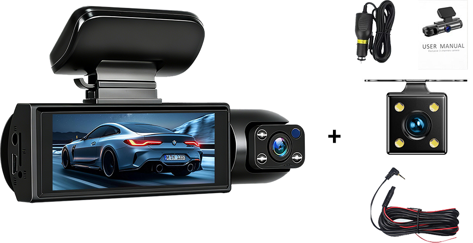 RoadVision – 1080p Dual Lens Dash Cam