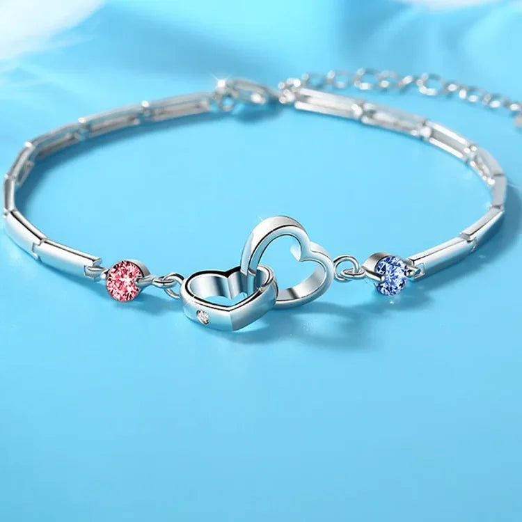 EternaBond – Double Heart Diamond Bracelet