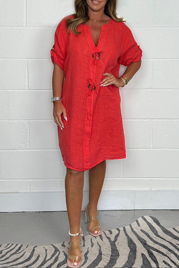 Lunaria - Stylish Side-Pocket Flowy Dress