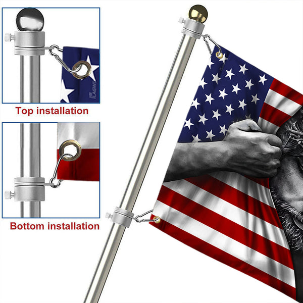 GloryCross – Patriotic Christian Grommet Flag