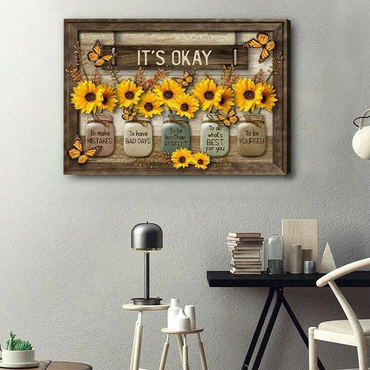 BloomFlight – Butterfly & Sunflower Wall Art