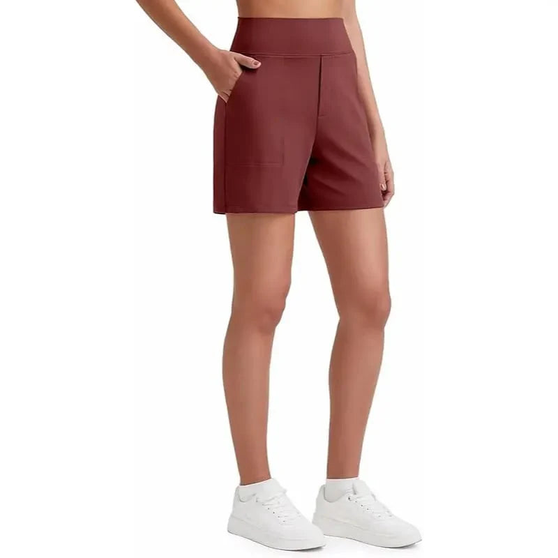 FitAura – Women’s High-Waisted Sport Shorts