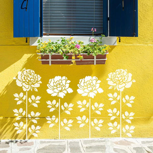 BloomTrace – Garden Fence Flower Stencils for DIY Décor