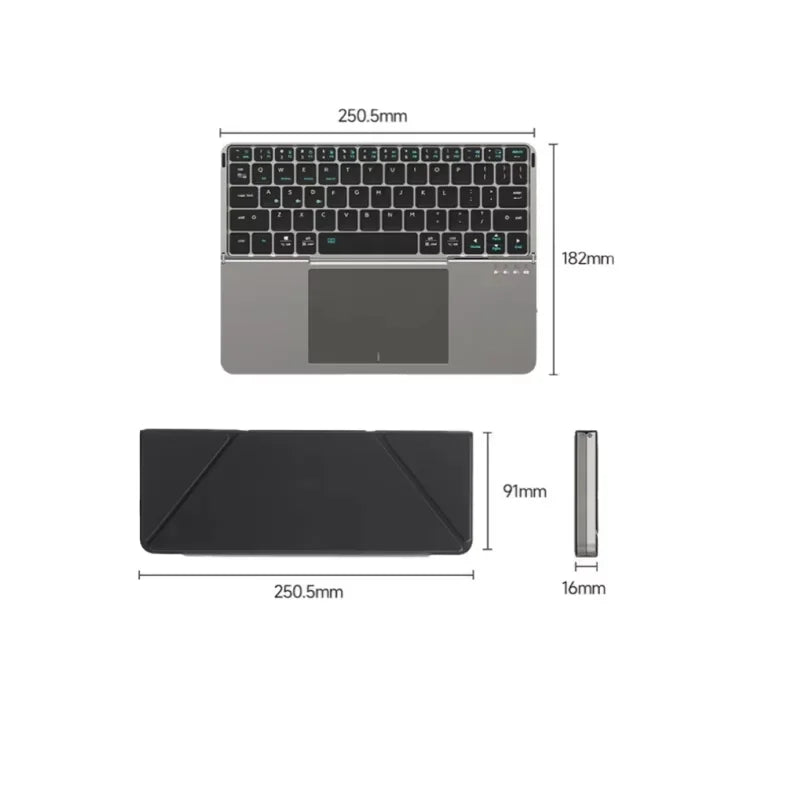 TouchFold | 2-in-1 Keyboard & Portable Stand