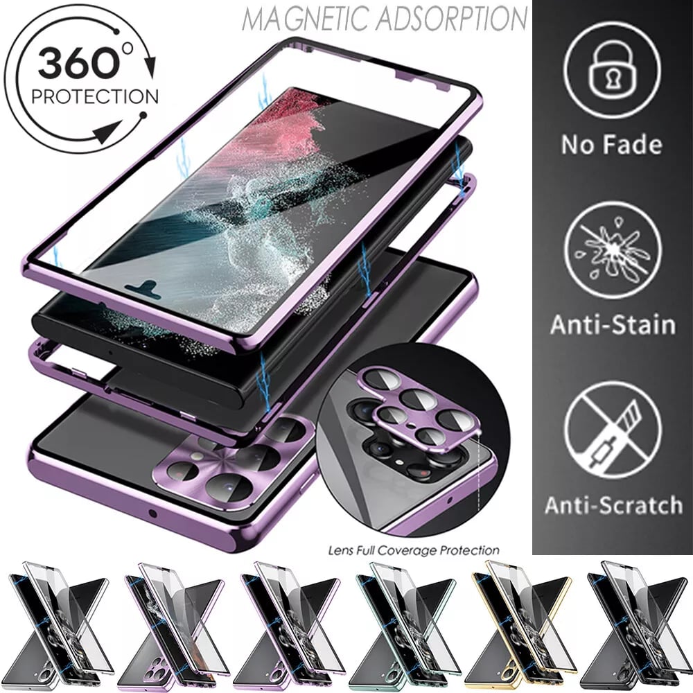 GlassGuard – Magnetic Full-Cover Phone Case