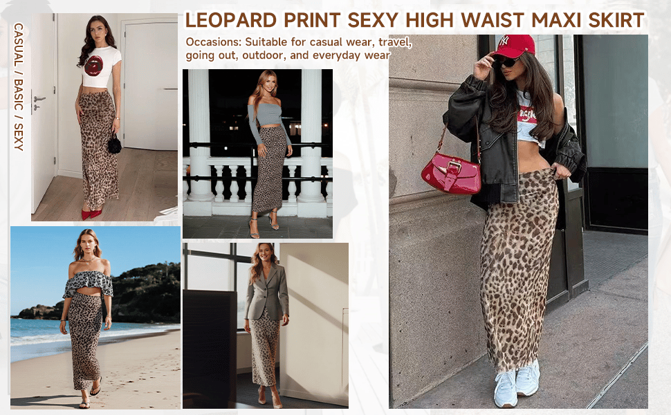 WildCurve – Leopard Print Bodycon Skirt