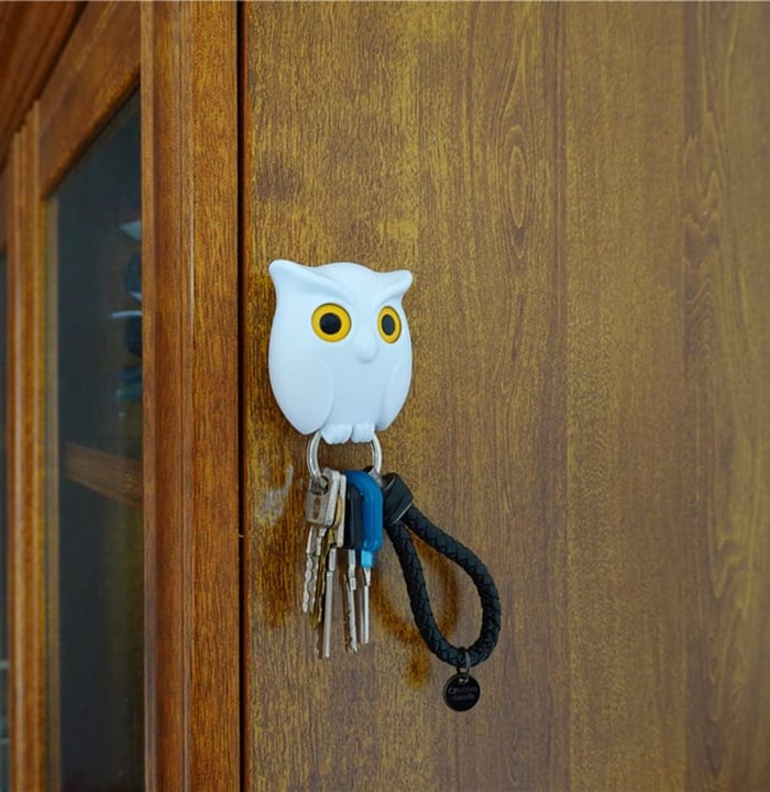 HootHaven – Charming Owl Wall Key Holder