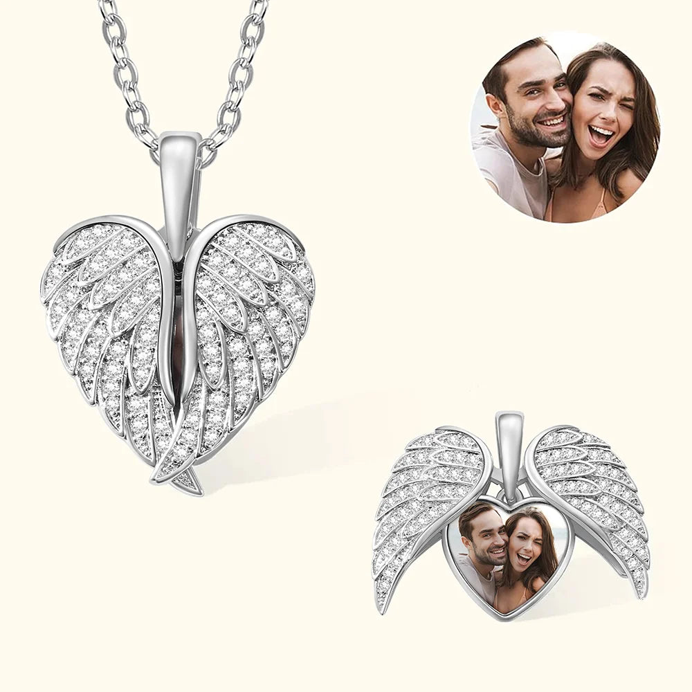 EternaWings – Heart Photo Locket Necklace