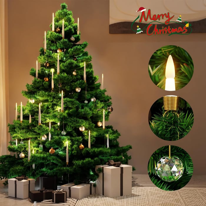 CrystalGlow – Enchanted Christmas Tree Candles