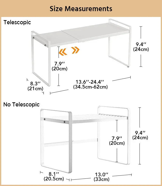FlexaRack – Expandable Telescopic Countertop Organizer
