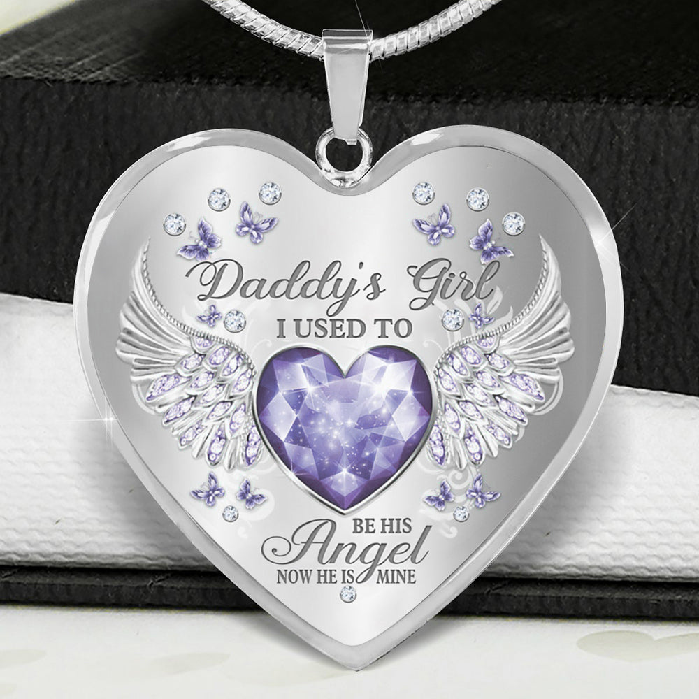 Papa’s Angel - Cherished Heart Keepsake Necklace