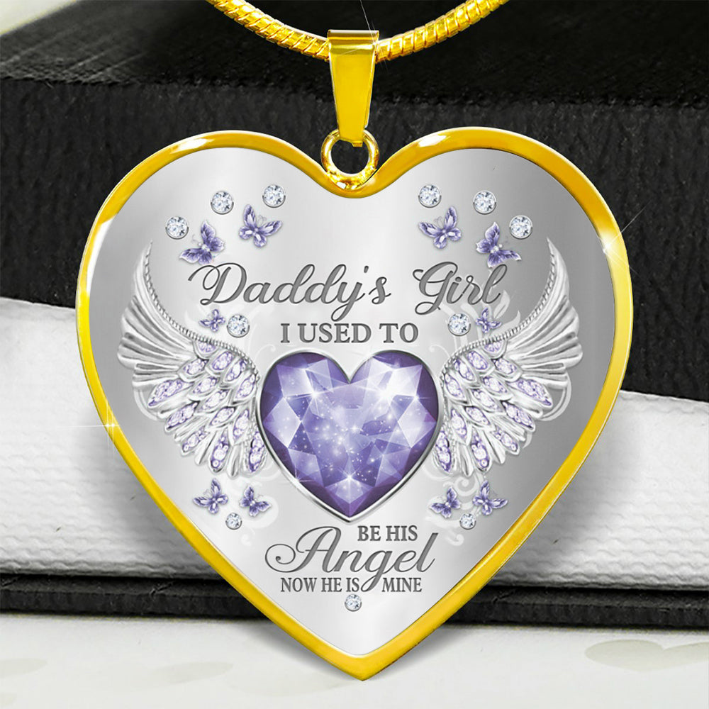 Papa’s Angel - Cherished Heart Keepsake Necklace