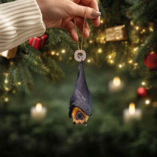 NocturneNest - Gothic Bat Christmas Ornament