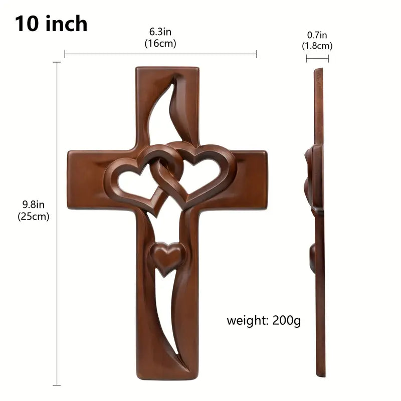 HeartLoom – Intertwined Wooden Cross