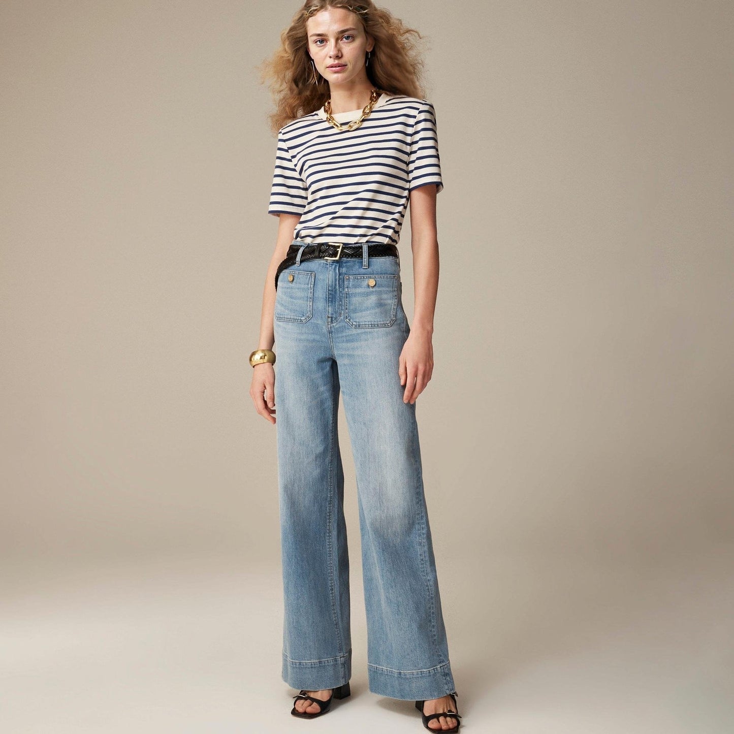 🔥Tummy Control Sailor Wide Leg Trouser