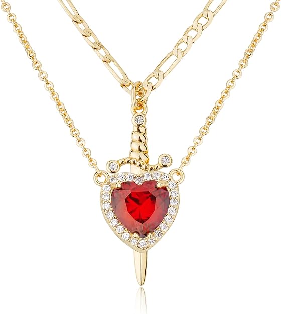 EternaBond – Sword & Heart Matching Couple Necklaces
