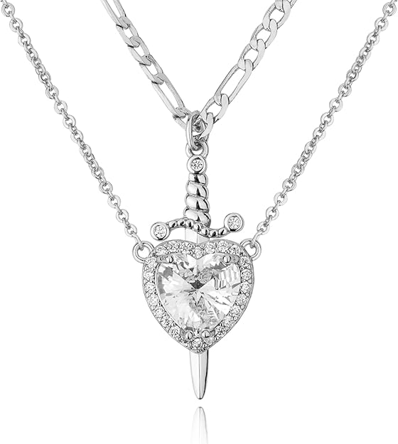 EternaBond – Sword & Heart Matching Couple Necklaces