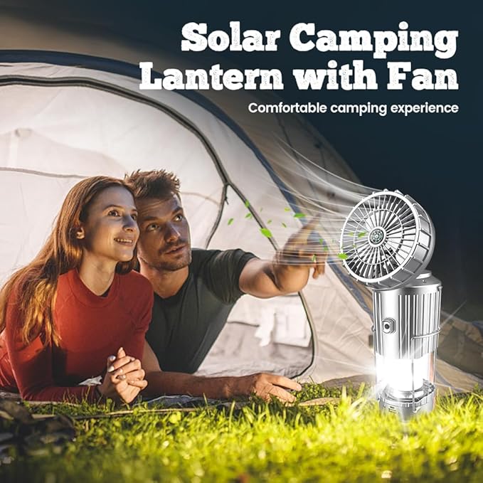 SunCool – All in One Solar Fan with Bright LED Light