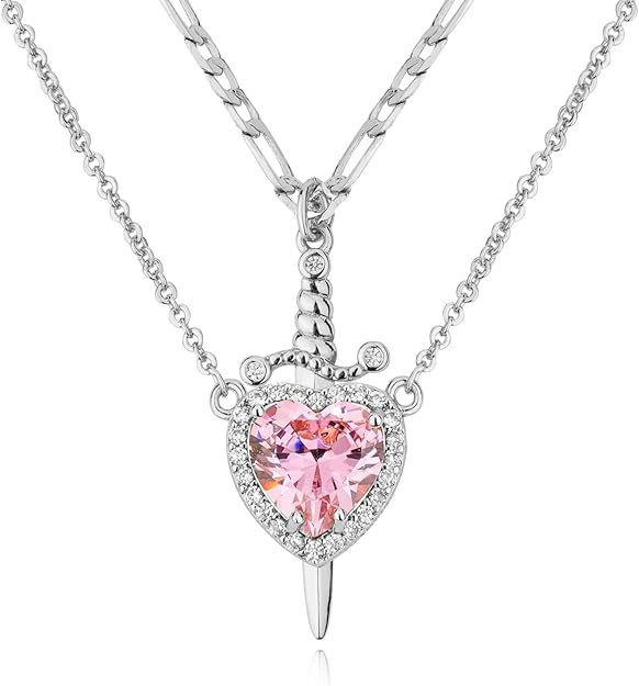 EternaBond – Sword & Heart Matching Couple Necklaces