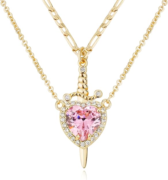 EternaBond – Sword & Heart Matching Couple Necklaces