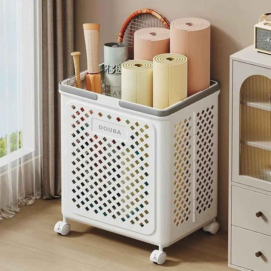 LuxorMove – Foldable Rolling Laundry Basket