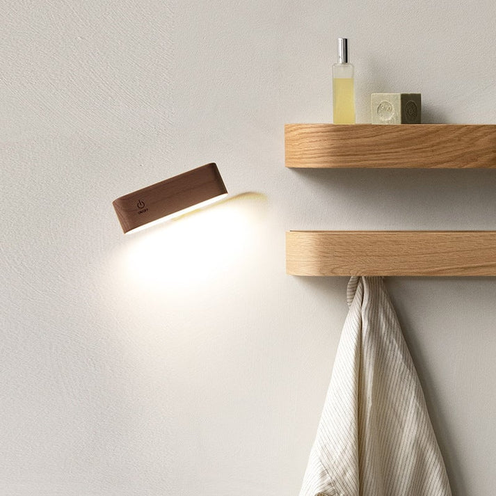 LumaWood – Solid Wood Desk Lamp with Magnetic Charging