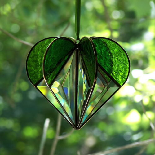HeartGlow – Handmade Stained Glass Suncatcher