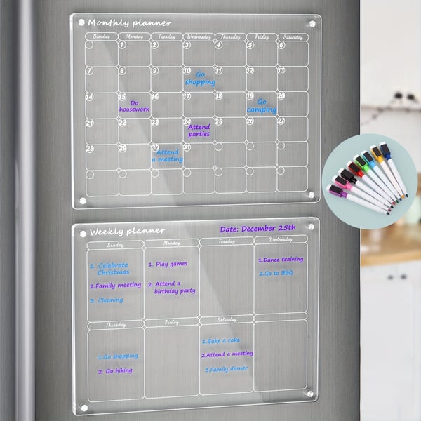 MagniPlan – Permanently Reusable Fridge Planner Board