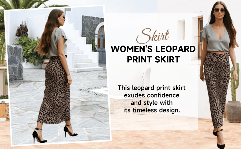 WildCurve – Leopard Print Bodycon Skirt