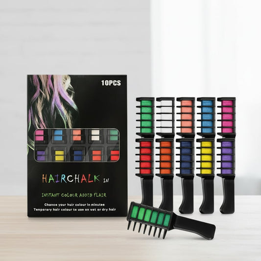 SparkComb - Bright & Safe Hair Chalk Set