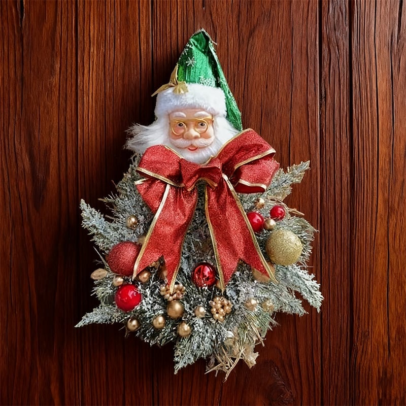 FestiveGlow – Santa Wreath Decoration