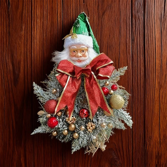 FestiveGlow – Santa Wreath Decoration