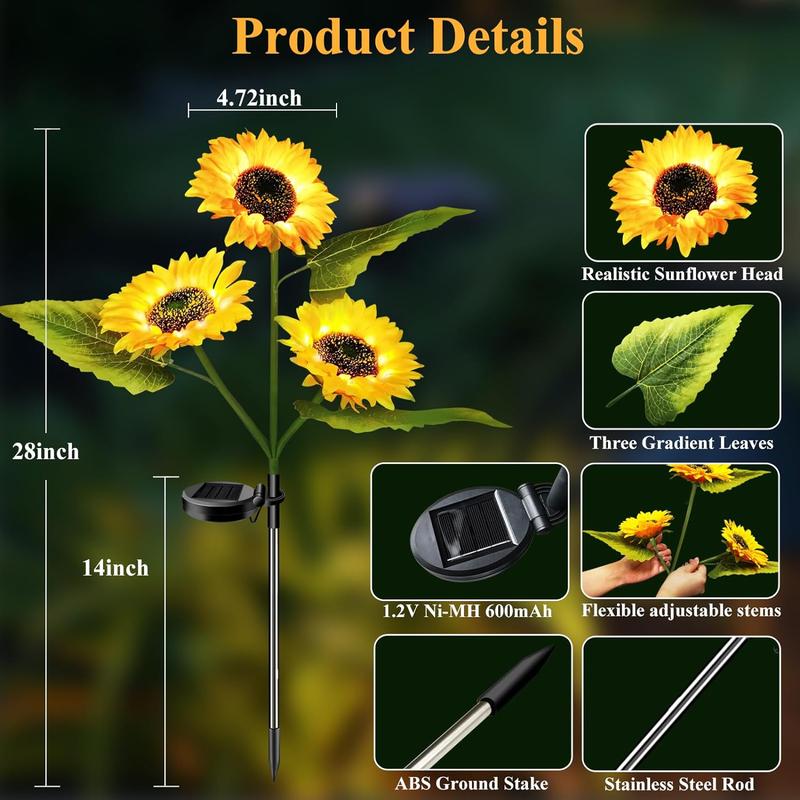 LumiFlora – Decorative Solar Sunflower Yard Lights