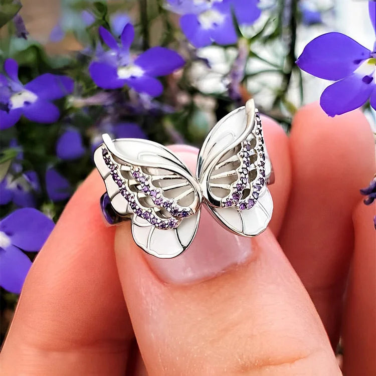 TwilightWings – Diamond Butterfly Ring