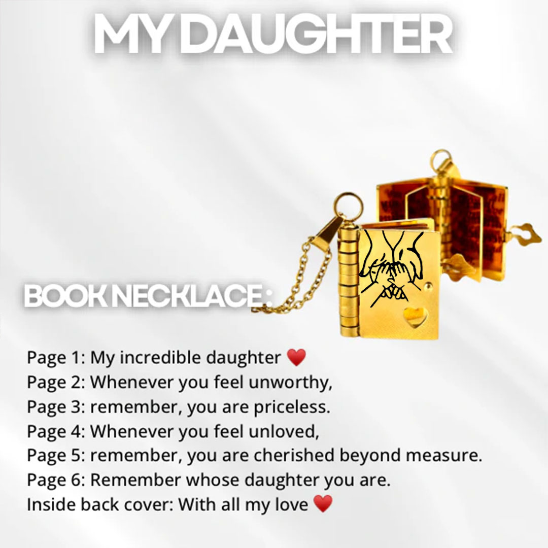 HeartScript - Daughter’s Love Story Book Necklace